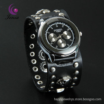 Jenia 2016 Hot Button Fashionable Man Leather Bracelet Watches